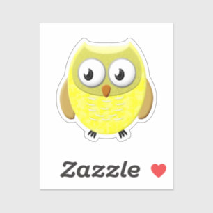 Sticker Dessin de bébé hibou