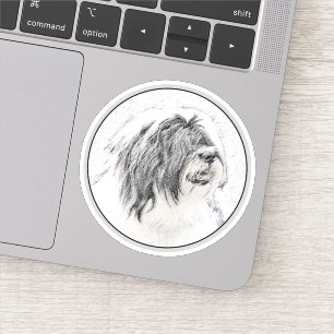 Sticker Dessin de Colley barbu - Jolie illustration origin