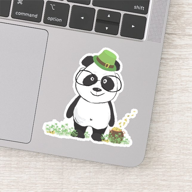 Sticker Dessin de l'ours de Jour de la Saint Patrick de Hi (Détail)