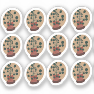 Sticker Dessin de plante Peperomia