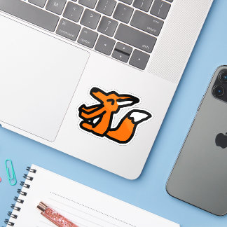 Sticker Dessin de renard amusant