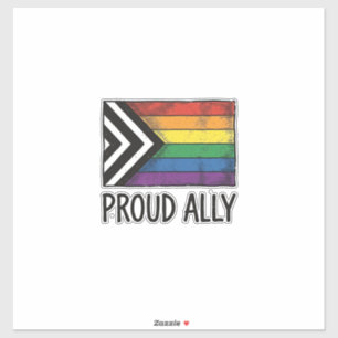 Sticker Dessin de T-Shirt Vectoriel Drapeau de Fierté Alli