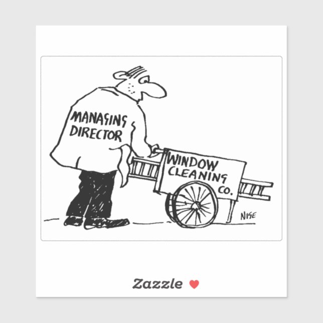 Sticker Dessin du nettoyeur de fenêtres. (Feuille)