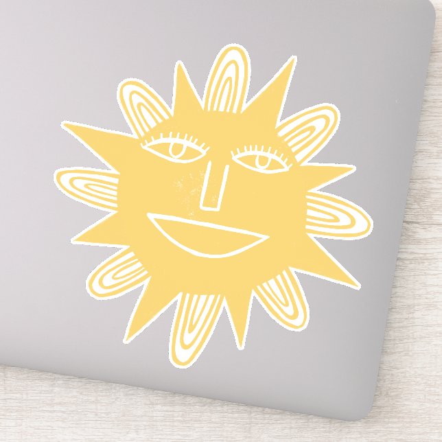 Sticker Dessin moderne Artsy Sun tendance (Détail)