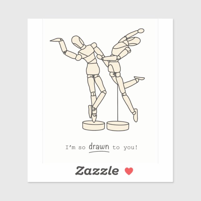 Sticker Dessiné vers vous (Feuille)