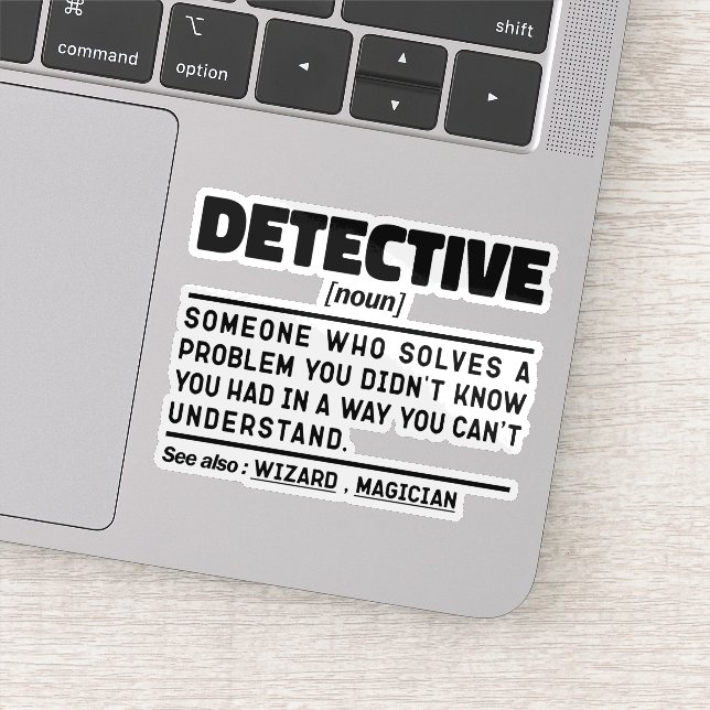 Sticker Détective Noun Enquête Travailleuse Cool Père (Détail)
