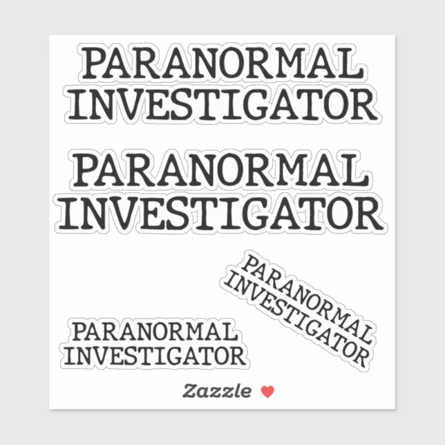 Sticker Détenteur paranormal Chasse aux fantômes Autocolla (Feuille)