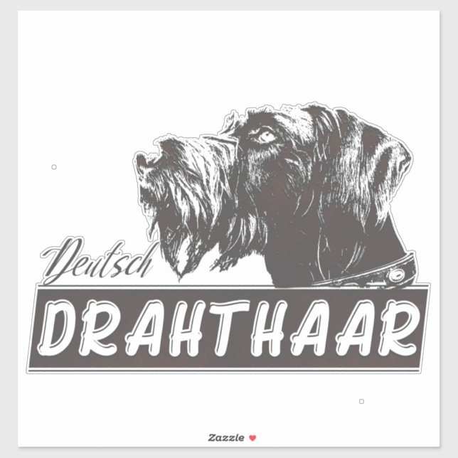 Sticker Deutsch Drahthaar (Feuille)