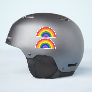 Sticker Deux Fierté LGBTQ Arc-en-ciel brillant