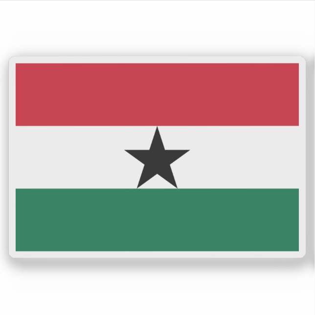 Sticker Deuxième drapeau du Ghana (1964-1966) (Devant)