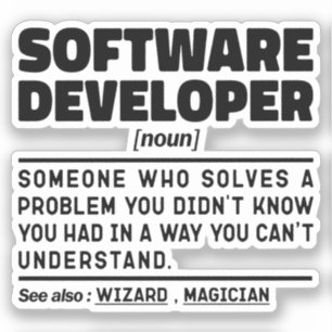 Sticker Développeur logiciel Noun Définition Coding Expert