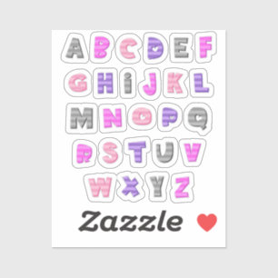 Sticker Devenir un peu fou pour cet alphabet adorable