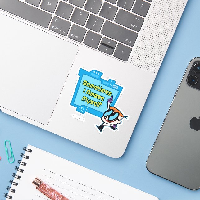 Sticker Dexter - Parfois Je Me Suis Émerveillé (Ordinateur portable avec iPhone)