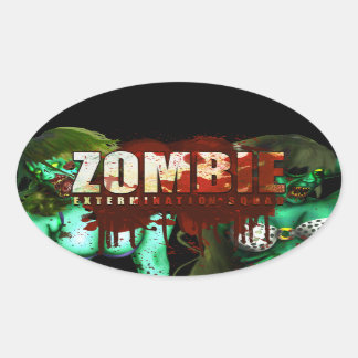 Sticker d'extermination Zombie