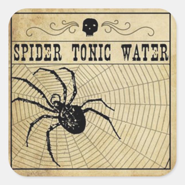 Sticker d'Halloween à l'eau tonique Spider (Devant)