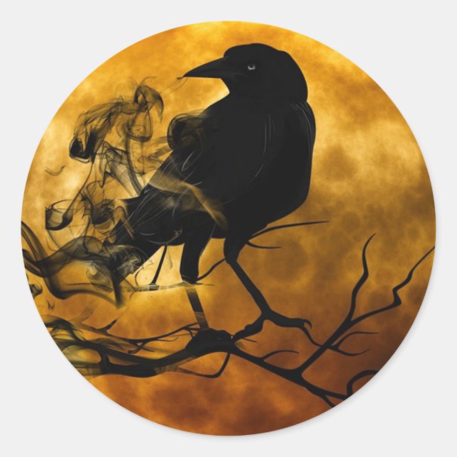 Sticker d'Halloween de la lune de récolte (Devant)