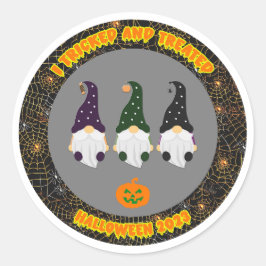 Sticker d'Halloween traité et traité