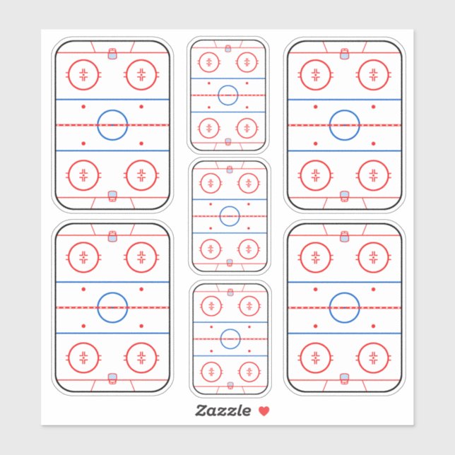 Sticker Diagramme de la patinoire - Graphique de jeu de ho (Feuille)