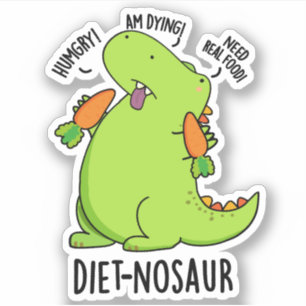 Sticker Diet-nosaur Dinosaure Drôle Puns
