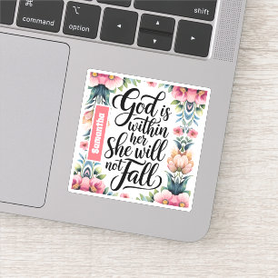 Sticker Dieu personnalisé est au sein de ses femmes chréti