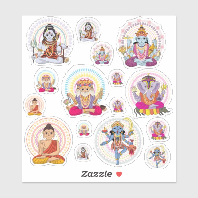 Sticker Dieux indiens (Feuille)
