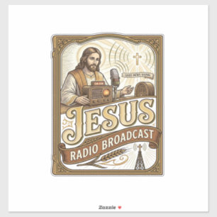 Sticker Diffusion Radio Jésus Diffusion Radio Jésus Christ