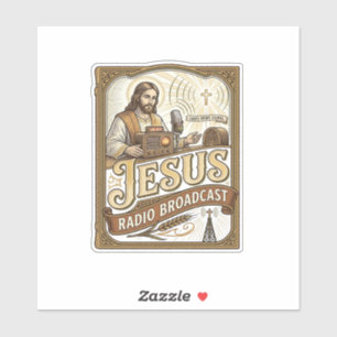 Sticker Diffusion Radio Jésus Diffusion Radio Jésus Christ