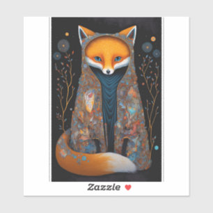 Sticker d'Imaginaire Whimsical Fox Woodland
