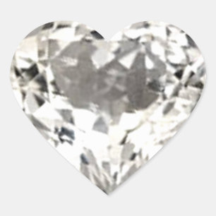 Sticker d'impression en diamant de coeur