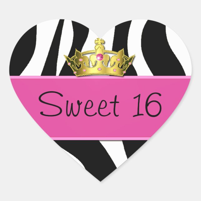 Sticker d'impression Sweet 16 Zebra (Devant)