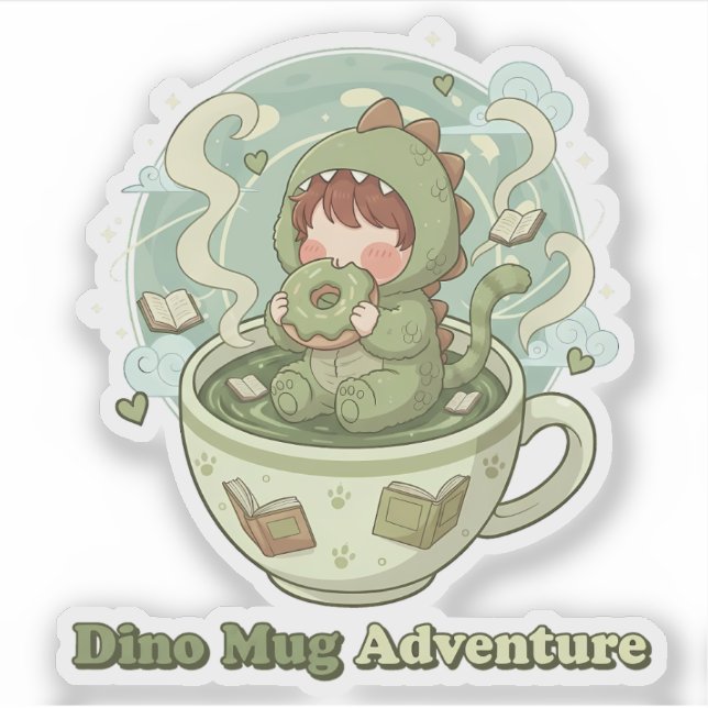 Sticker Dino Mug Adventure (Devant)