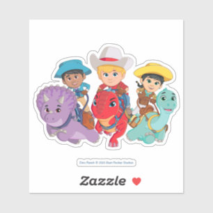 Sticker Dino Ranch Friends Design