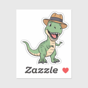 Sticker Dino Sharp habillé