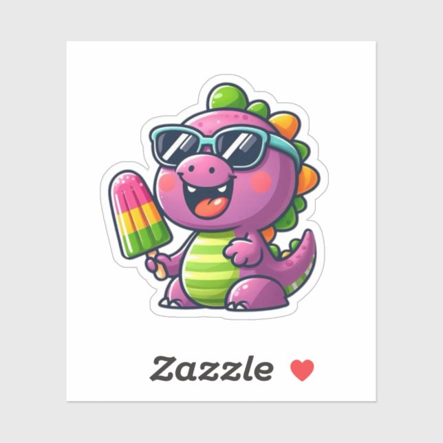Sticker Dinosaur Popsicle (Feuille)