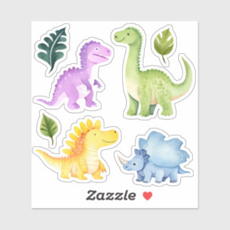 Sticker Dinosaure coloré mignon Fête Anniversaire de enfan