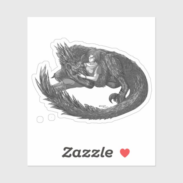 Sticker Dinosaure endormi (Feuille)