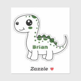 Sticker Dinosaure Nom personnalisé Drôle mignon