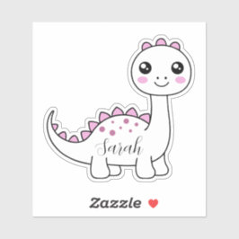 Sticker Dinosaure Nom personnalisé Drôle mignon