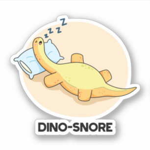 Sticker Dinosnore Dormir Dinosaure Pun