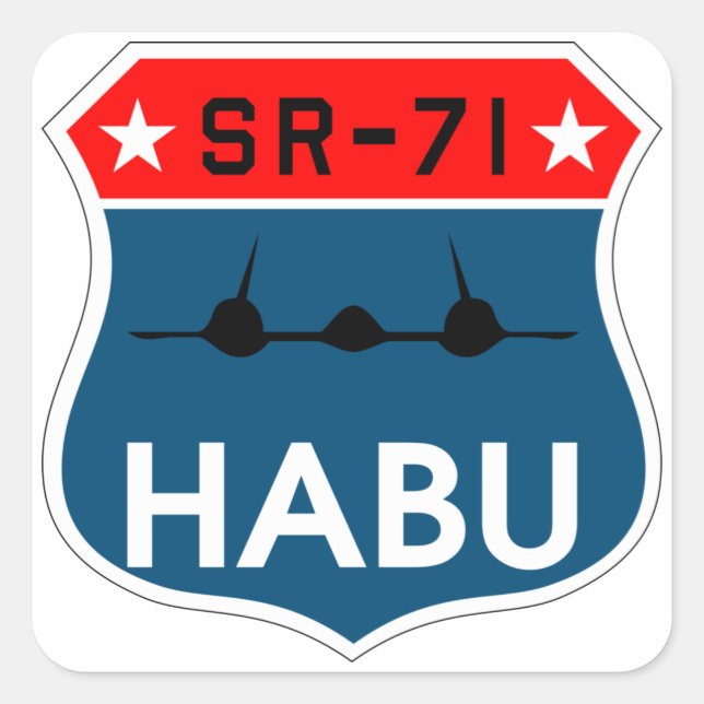Sticker d'insigne SR-71 Blackbird "Habu" (Devant)