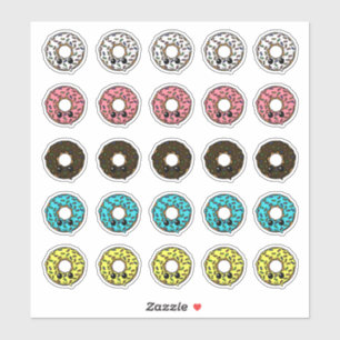 Sticker Dinuts avec différents Frostings et arrosages