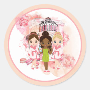 Sticker d'invitation Spa afro-américain