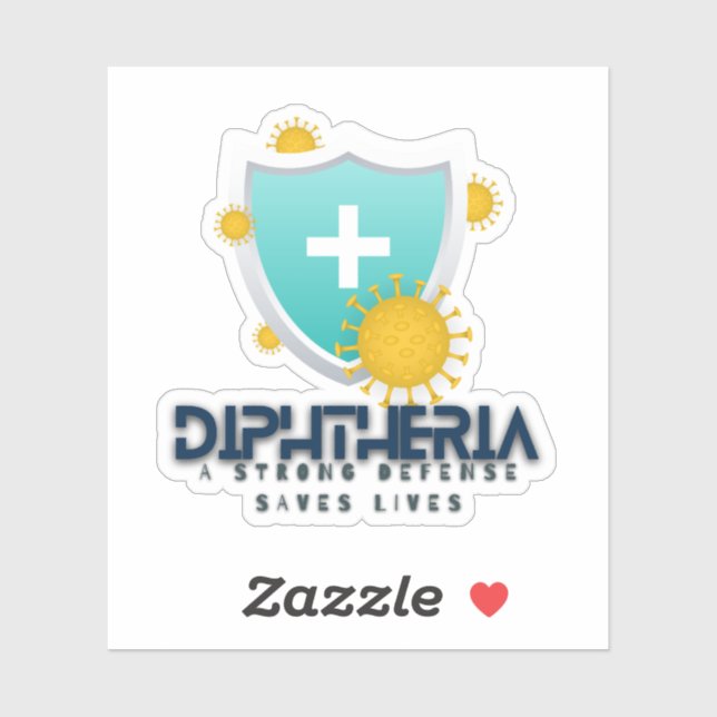 Sticker Diphtérie Aide à l'étude - Défense forte Sauve la  (Feuille)