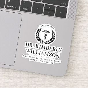 Sticker Diplôme d'études Médicales personnalisé