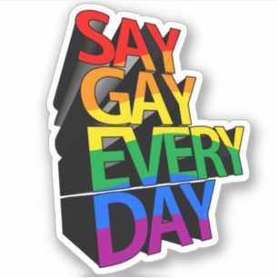STICKER DIRE GAI TOUS LES JOURS