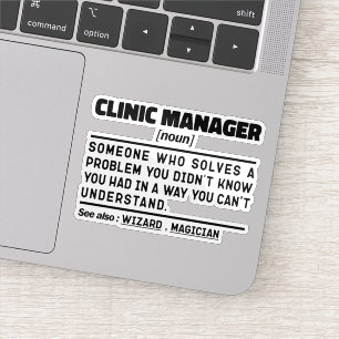 Sticker Directeur de clinique Citation Sarcastique Admin H
