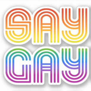 Sticker Dis Gay Rétro