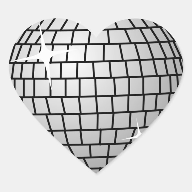 Sticker Disco Ball (Coeur) (Devant)