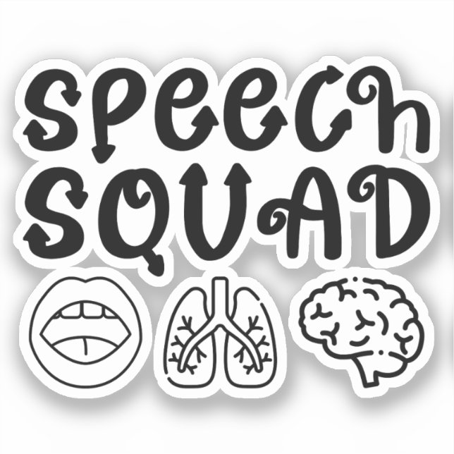 Sticker Discours Escouade Pathologie Enseignant Anniversai (Recto)