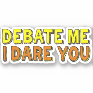 Sticker Discours et débat Équipe Drôle Retro Texte Personn